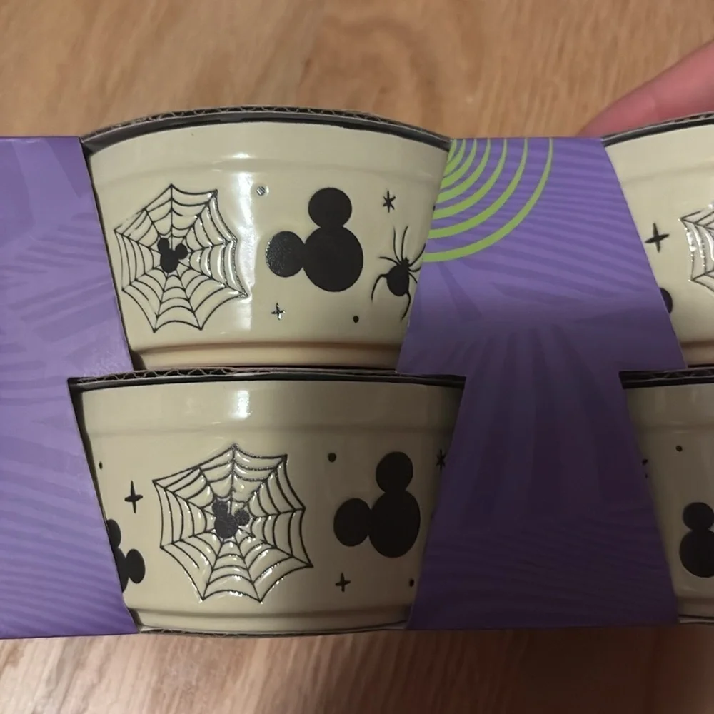 Disney Halloween Mickey Mouse Ramekin Set 4 NEW Baking Oven Microwave Safe
